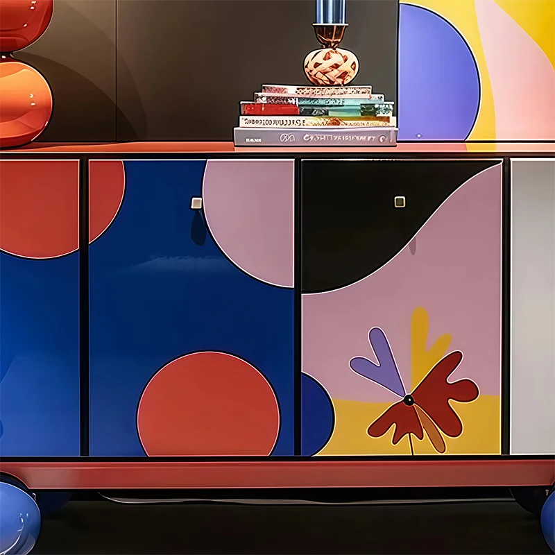 Armário de armazenamento doméstico de luxo, madeira sólida, design moderno, entrada, apartamento, sala de estar, móveis com cor personalizada, armazenamento durável