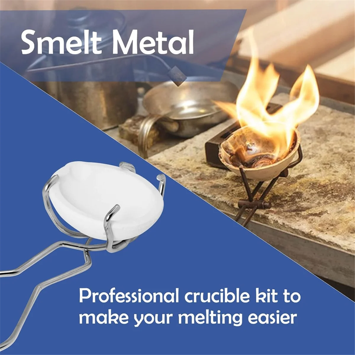 AA87C 4 Buah Cangkir Piring Mangkuk Wadah Kuarsa Keramik untuk Mencair Pegangan Penjepit Cambuk Tembaga Perak Emas dan 20G Boraks