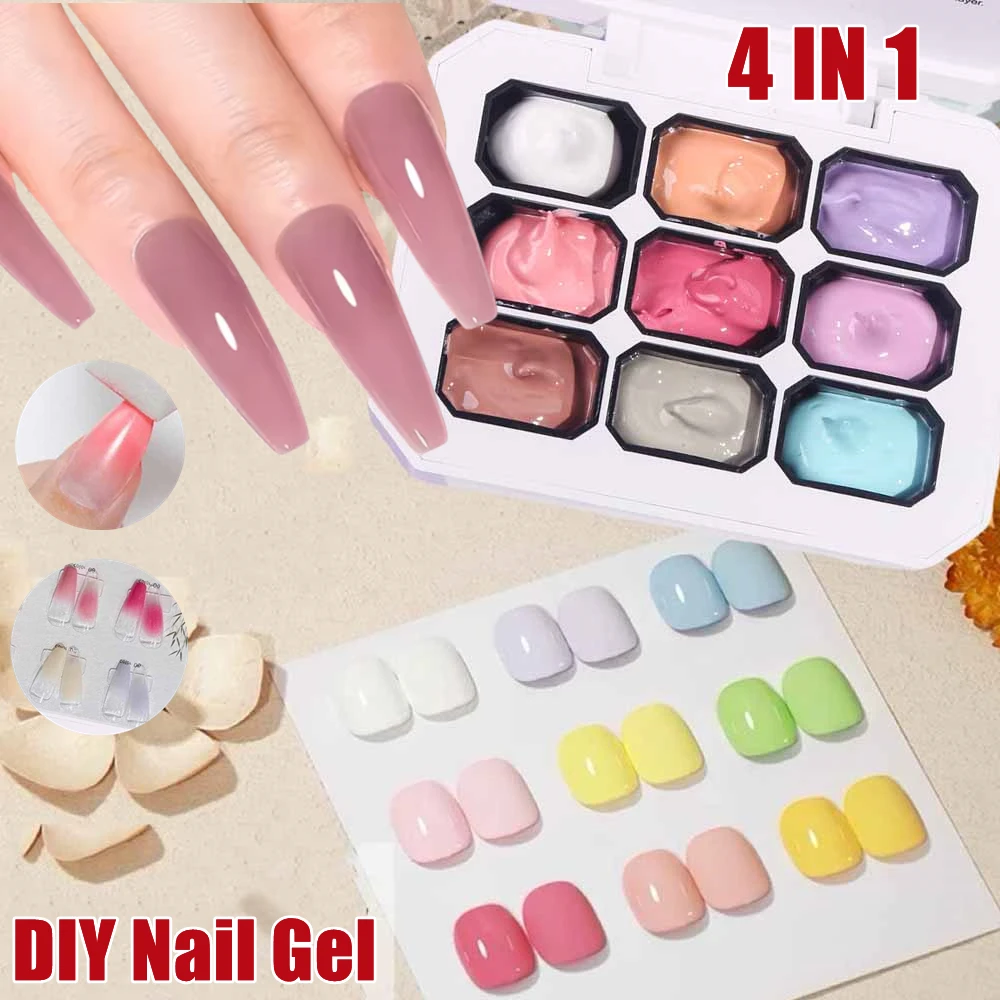 

1 Box Morandi Solid Color Nail Gel Long Lasting Oil Painting Gel Nail Polish Gel Summer UV Gel Manicure Stamping For Nail Salon