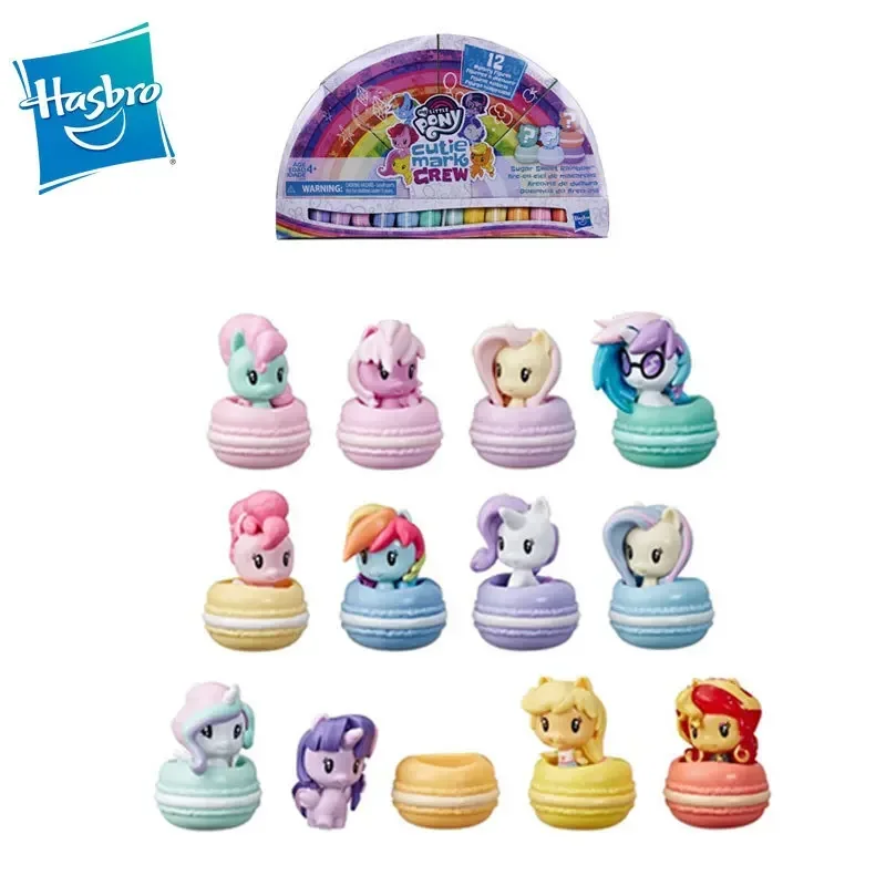 Hasbro Genuine Anime Figures My Little Pony Twilight Sparkle Macarone 12 Sets Action Figures Model Collection Hobby Gifts Toys