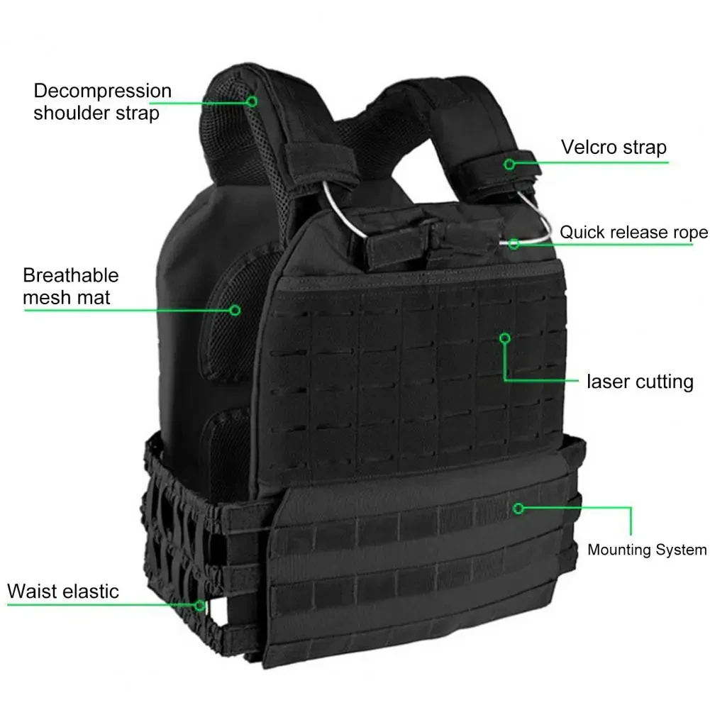 Kamizelka taktyczna treningowa dla mężczyzn/kobiet Plate Carrier Body Combat Chest Rig kamizelka szturmowa Molle Airsoft materiały do samoobrony