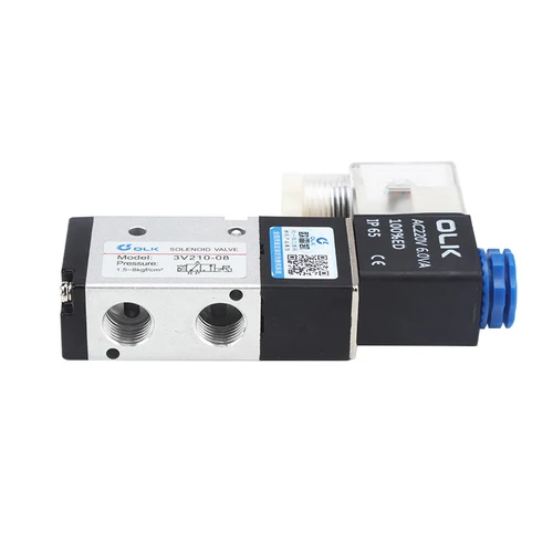 Imagen 2 del producto 3V210-08 3 vías 2 posiciones 1/4 ""NO NC válvula solenoide neumática Control direccional de aire DC12V DC24V AC110V AC220V