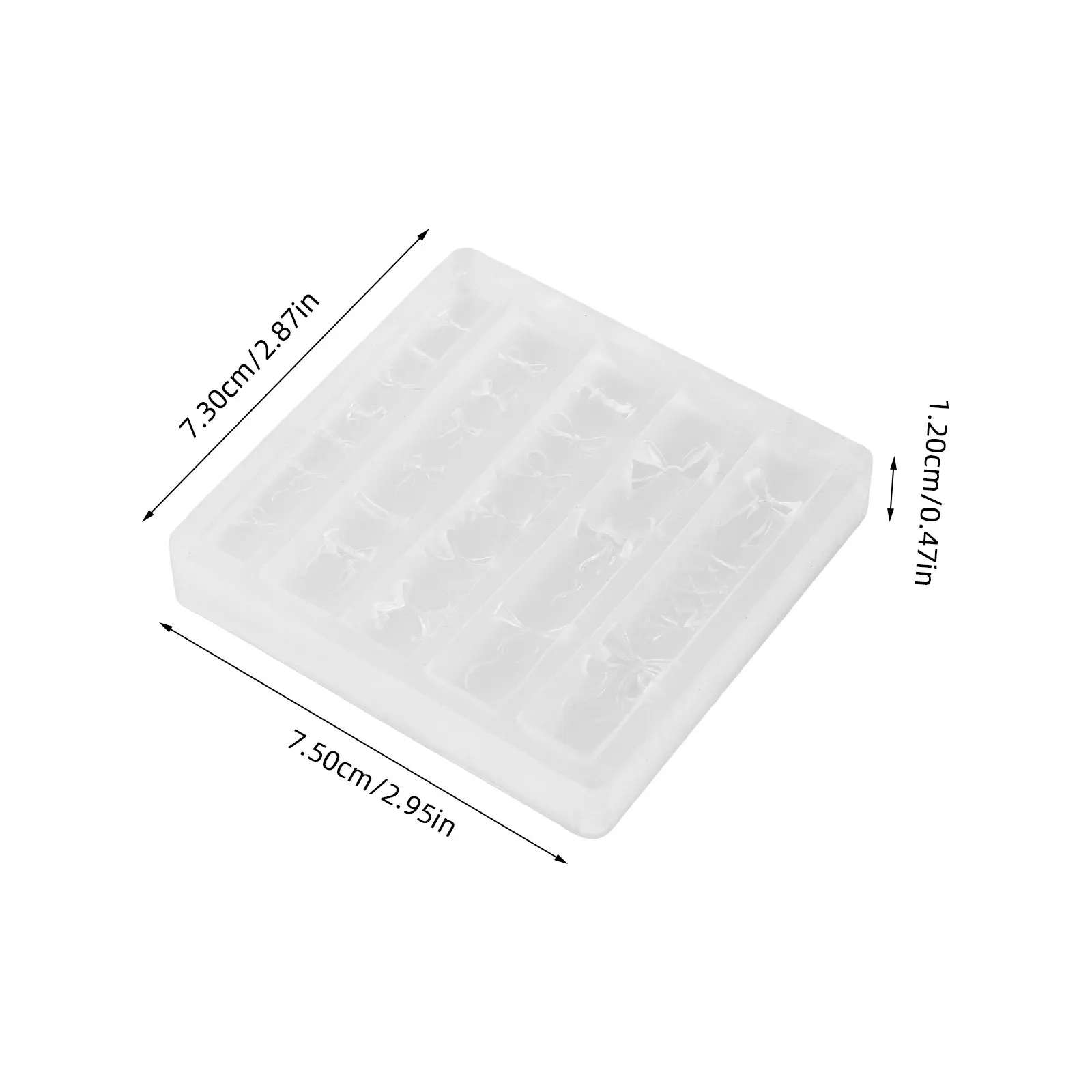 Bowknot Silicone Nail Mold 3D DIY Embossed Nail Art Tool Reusable Flexible Easy Demold for Beginner Use Silicone Mold for Nails