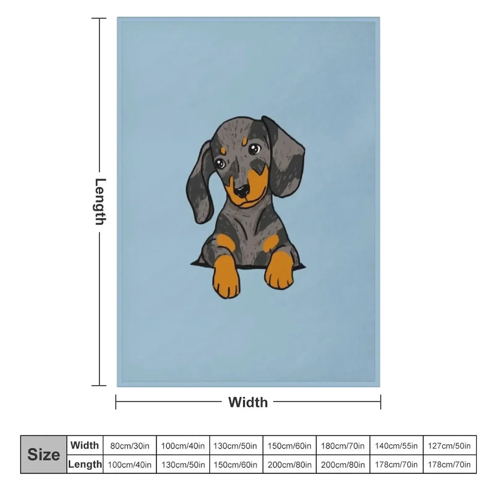 Dapple Dachshund Puppy in Your Pocket Throw Blanket Sleeping Bag Soft Big Custom Extra Large Throw Shaggy Blankets