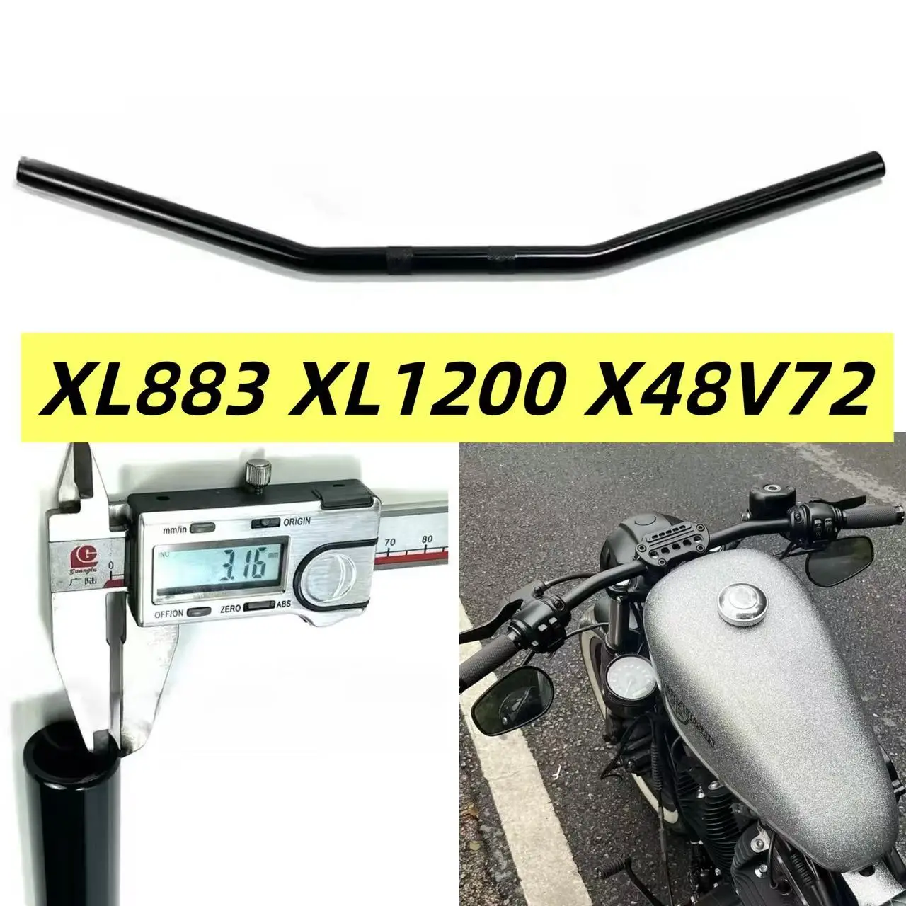 

Motorcycle 1'' Drag Bar For Harley Sportster XL883 XL1200 X48 V72 Superlow 883L 883 1200 48 72 Handlebar Handlebars Accessories