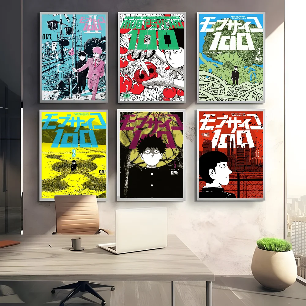 M-Mob P-Psycho 100 أنيمي الكرتون المشارك متعددة الأغراض جدار الفن لغرفة المعيشة غرفة نوم مكتب المدخل بار | فكرة هدية ديكور المنزل #3