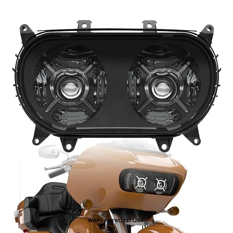 

Motorcycle Accessories DRL Headlights with X-Halo Harley Road Sliding