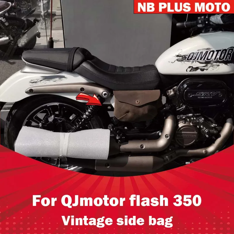 

【Premium】For QJMOTOR Flash 350 side cover bag to cover ugliness bag flash 300 motorcycle guard retro side cowhide small hangin
