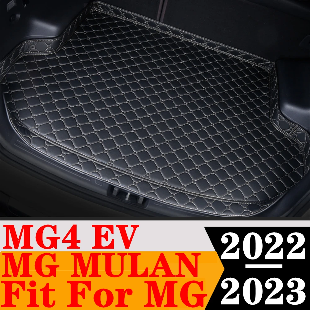 High Side Car Trunk Mat For MG MG4 EV MULAN EH32 2023 2022 Tail Boot Tray luggage Pad Rear Cargo Liner Carpet Protect Cover Part