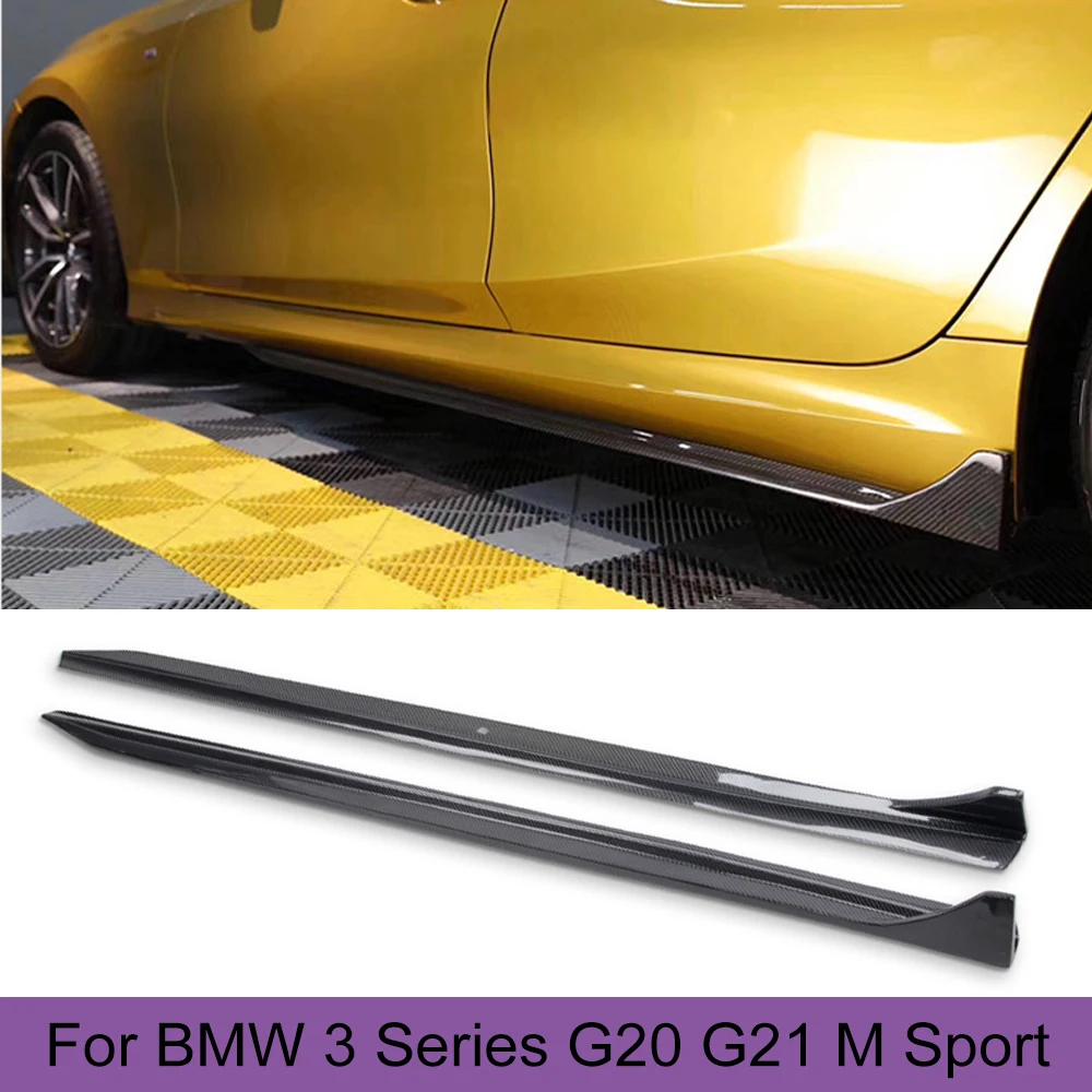 G20 G21 Side Skirt Extensions Lip for BMW 3 Series G20 G21 New 3 Series 320 330 340 M Sport 2019 - 2025 Body Kits Carbon Fiber