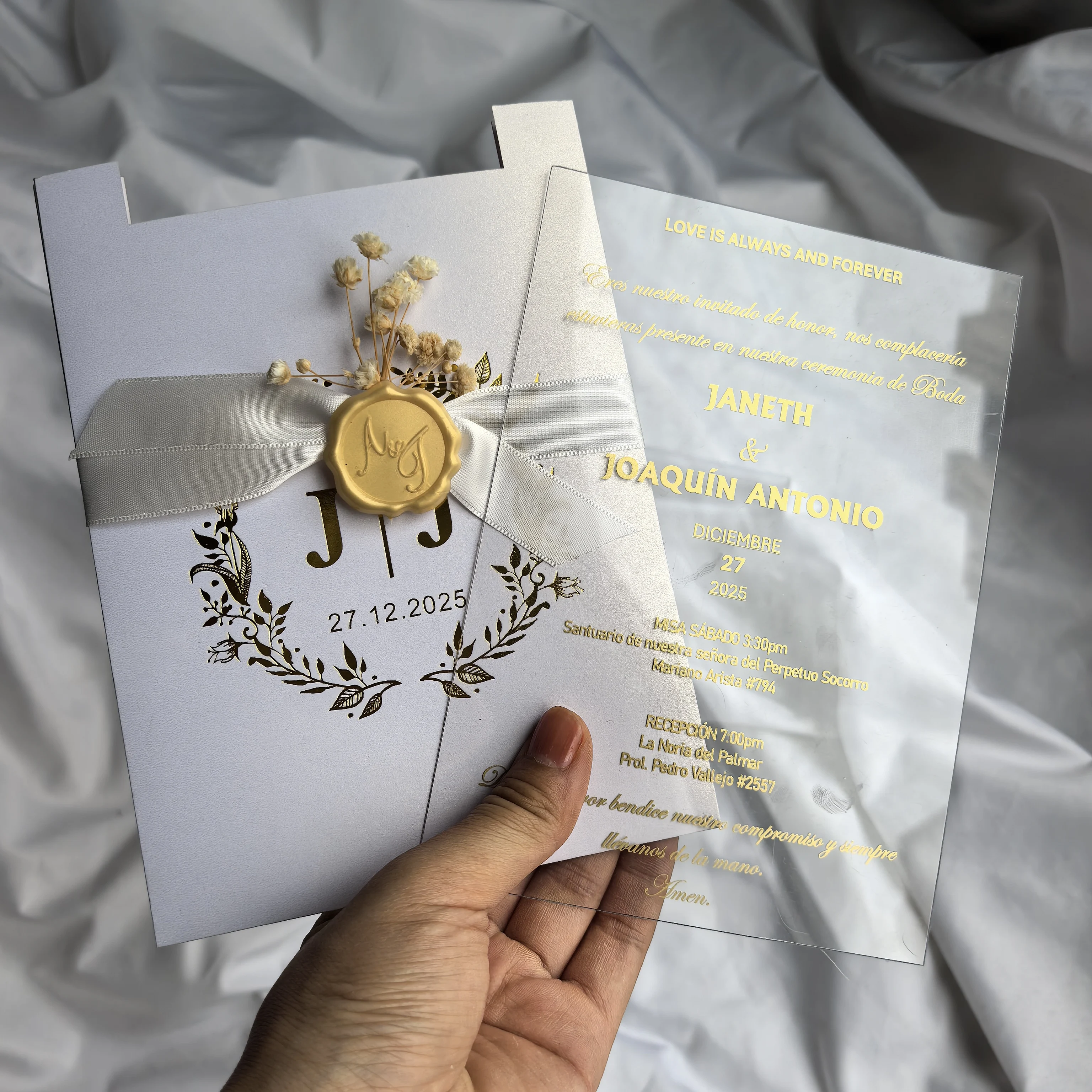 

Gold Shiny Wedding Print 1mm Clear Acrylic Invitations, 30pcs Pvc Free Customized Personalized Laser Engraved Wedding Card seal