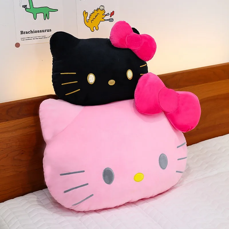 

40 см Ins новый Sanrio HelloKitty, милый супер мягкий коврик для дивана с большой головой, мультяшный котенок, плюшевая кукла, украшение для комнаты, подушка, праздничный подарок