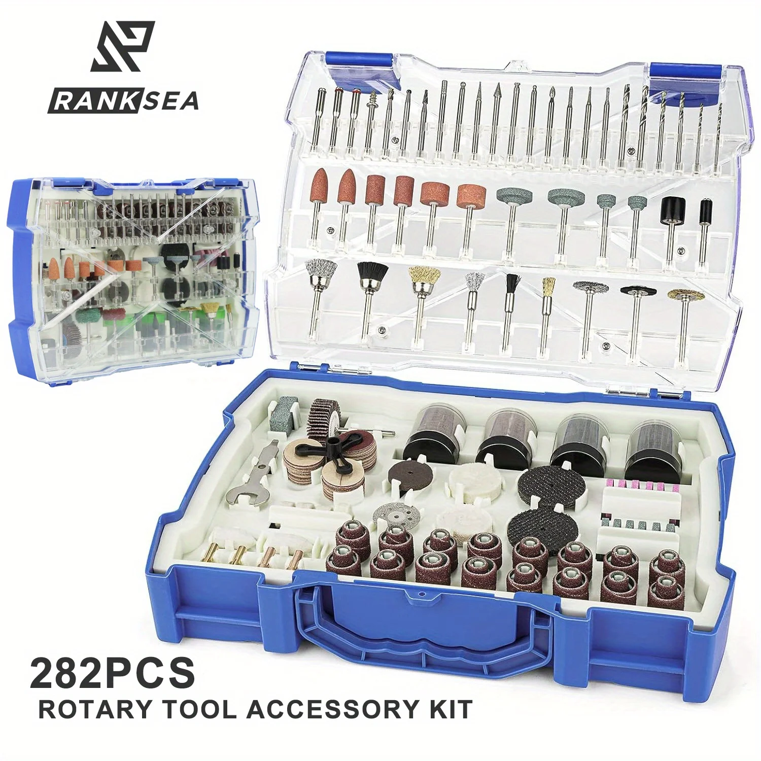 

Rotary Tool Accessories Kit, 282pcs Accessory Set, Carving Polishing Drilling Kits, Diameter Shanks Universal Fitment