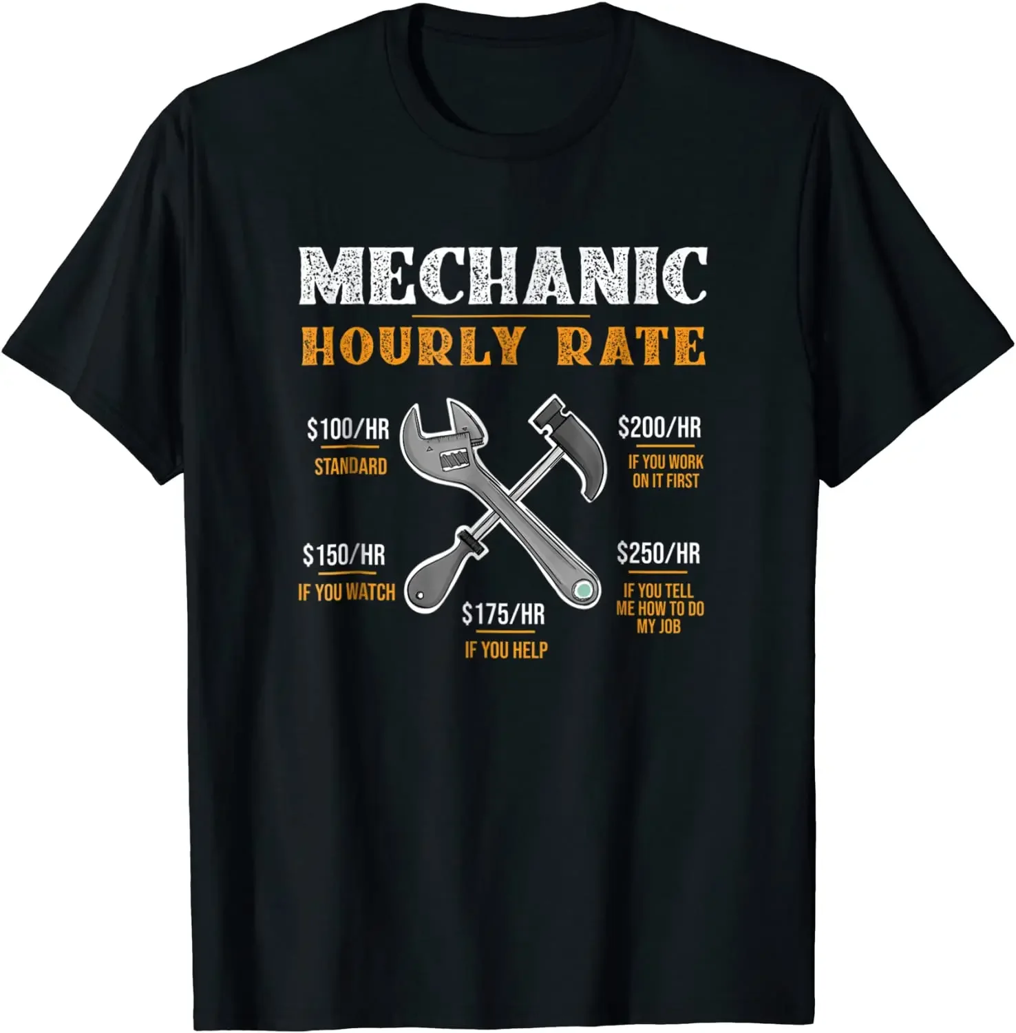 Funny Boat Mechanic Hourly Rate Shirt For Men Labor Rates Fashionable T Shirt Tops Shirts for Men Graphic Leisure T Shirts