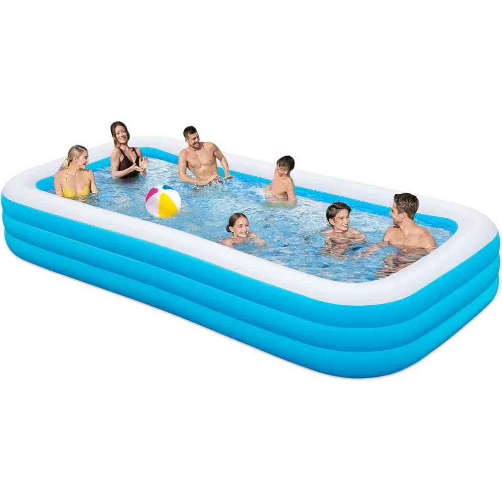 

Large Inflatable Pool for Adults,145" X74" X 22" Oversized Thickened Family Swimming Pools,Extra Large Blow Up Pool for Backyard