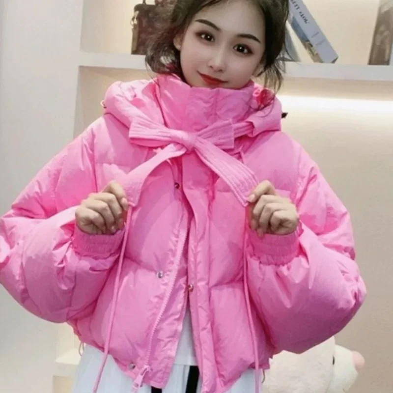 New Women Down Jacket Winter Coat Female Short Parkas Given To Philandering Outwear Hooded Leisure Time Versatile Overcoat