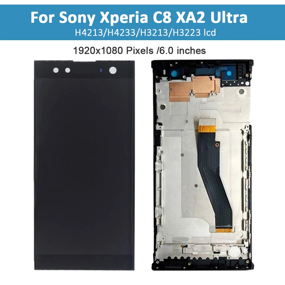 Imagem -02 - Original Display Lcd para Sony Xperia c8 Xa2 Ultra Touch Screen Digitador Assembléia Substituição para Sony Xperia Xa2 Ultra Lcd 6.0