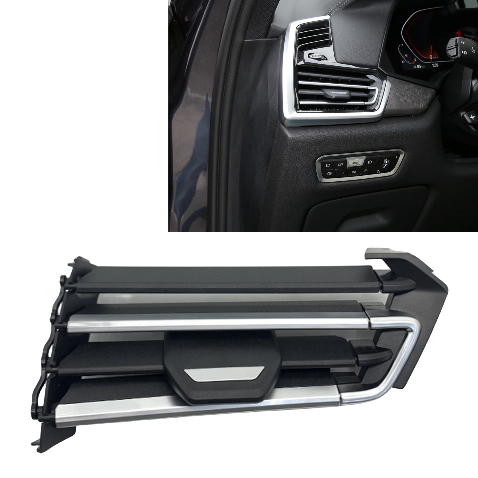 For BMW X5 G05 X6 G06 X7 G07 2019-2022 Interior Dashboard Side Air Vent Outlet Grille Dash A/C Conditioning Frame Cover