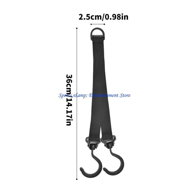 G7NF Skateboard Hanger pared pared Puerta trineo Correa trasera Correa larga Correa colgante Soporte portátil