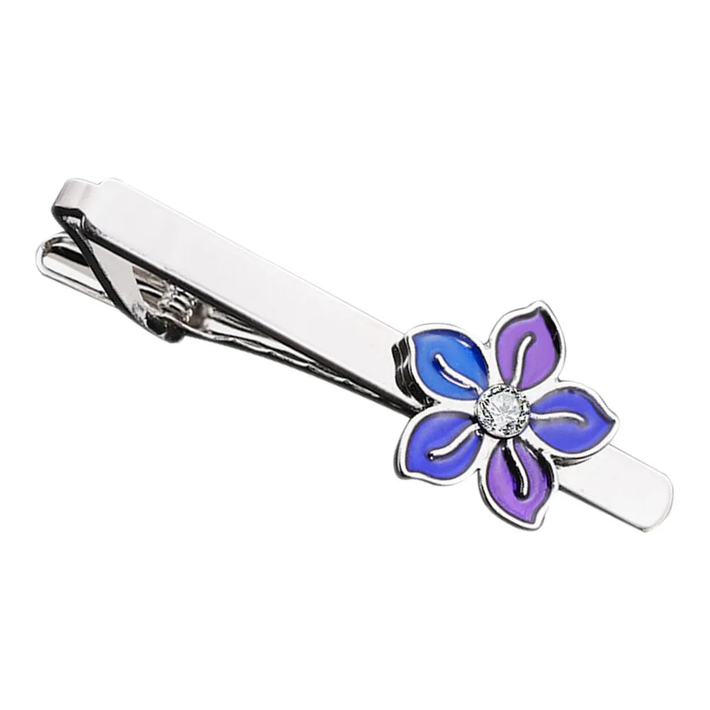 

Floral Design Tie Clip Men Necktie Clip Classic Stylish Business Gentlemen Accessories for Suit Office Tie Clips for Men