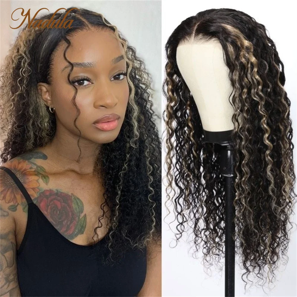 Nadula Hair Wear Go 6x4.5 Pre Cut Lace Closure Wig Short Bob Balayage Blonde Highlights Water Wave Body Wave Breathable Air Wig