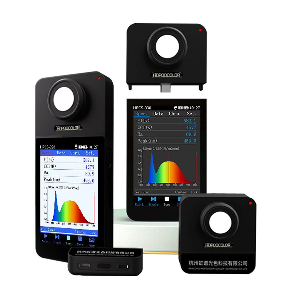 

HOPOOCOLOR HPCS330 Portable bluetooth Spectrometer Spectrum Analyzer lux Meter CCT Meter