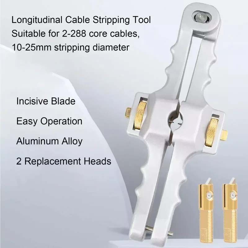 Peeling Pliers Fiber Optic Cable Stripper Longitudinal Sheath Mid Span Stripping Tool