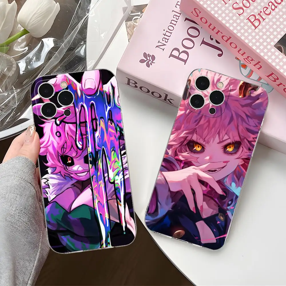 

Чехол для телефона My Hero Academia Mina для iPhone 16, 15, 14, 13, 12, 11 X XR XS 8 6 Pro Max Plus, мини-прозрачный цветной защитный роскошный чехол