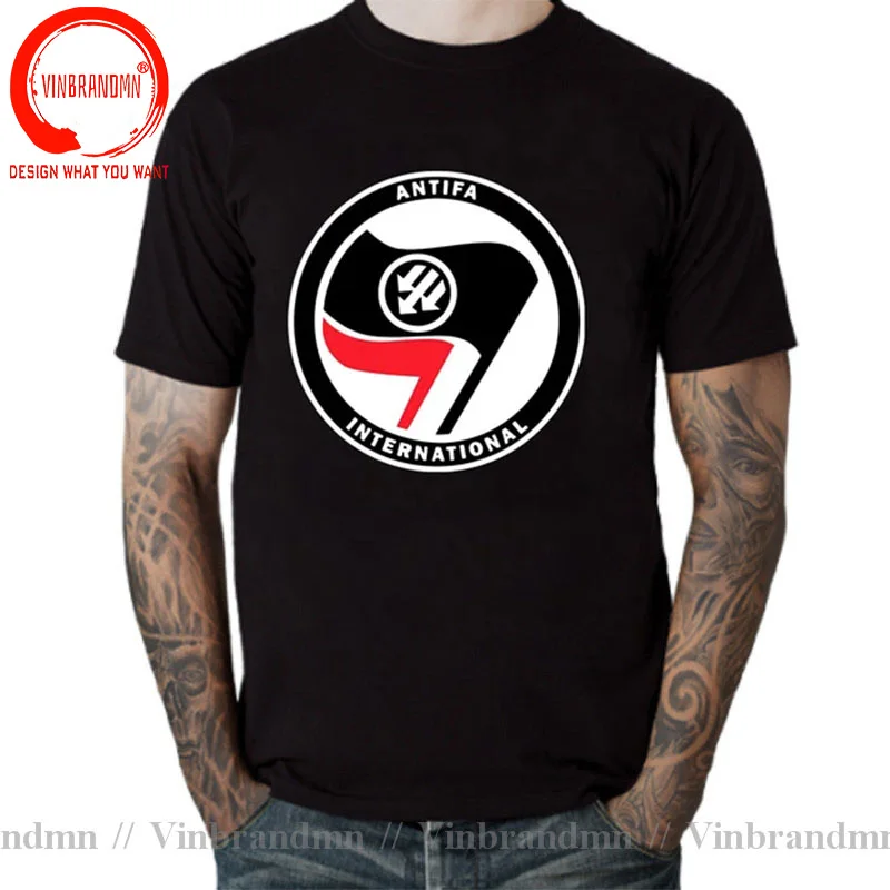 ANTIFASCHISTISCHE AKTION Leftist Antifa Antifascism Antifascist Mens T Shirt Male Brand Tee Shirt Men Summer Anitfa Logo T-shirt