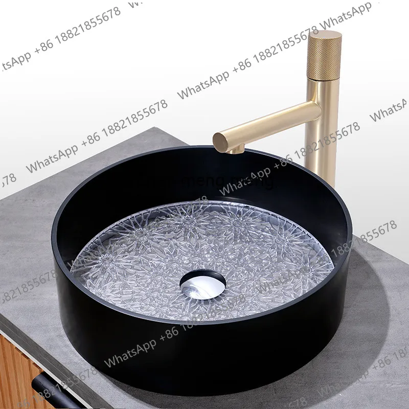 

Шкаф для ванной небольшого размера, стеклянная раковина, бытовой умывальник для отеля, раковина для ванной комнаты, мини-стеклянная круглая раковина, умывальник