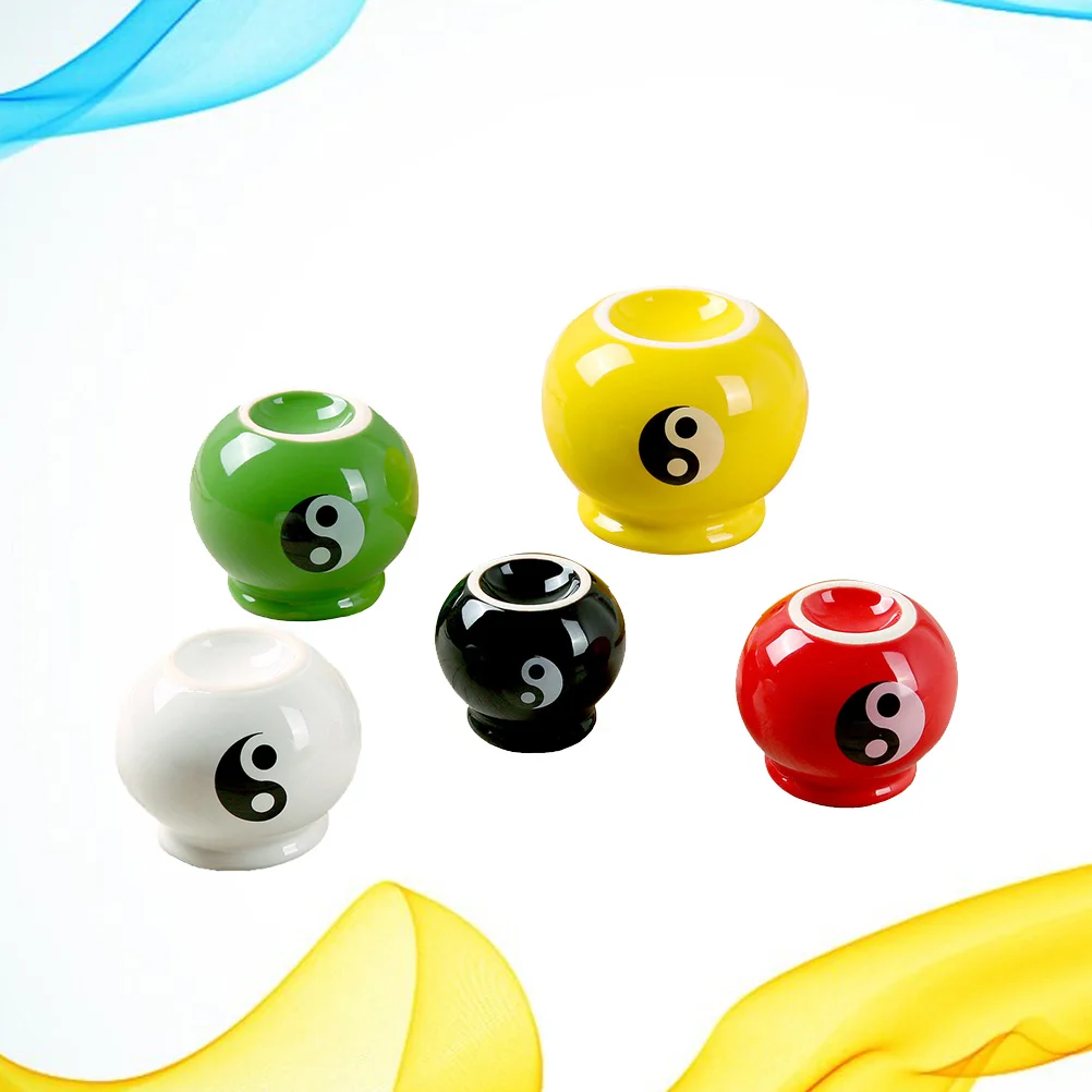 

5Pcs Ceramic Cupping Set Black Red White Green Yellow Rounded Edge Explosion-Proof Cupping Therapy Moxibustion Pot Circulation