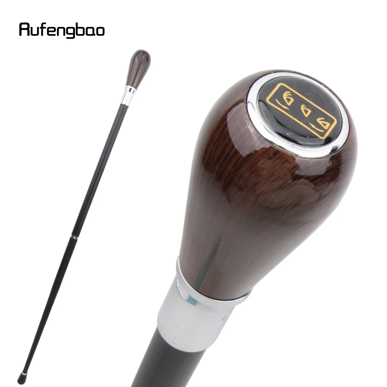 

Коричневый деревянный рычаг переключения передач, роскошная модная трость, декоративная палка, джентльмен, элегантная ручка-трость для косплея, Crosier 92 см