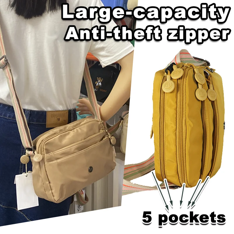 

Ultra-light Nylon Crossbody Bag for Women Adjustable Wide Strap Lightweight Women's Bag Women's Brand Luxury Bags Handbag