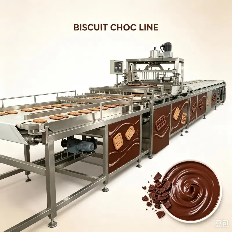 Industrial Chocolate Biscuit Making Machine Automatic Cookie Forming Baking Equipment