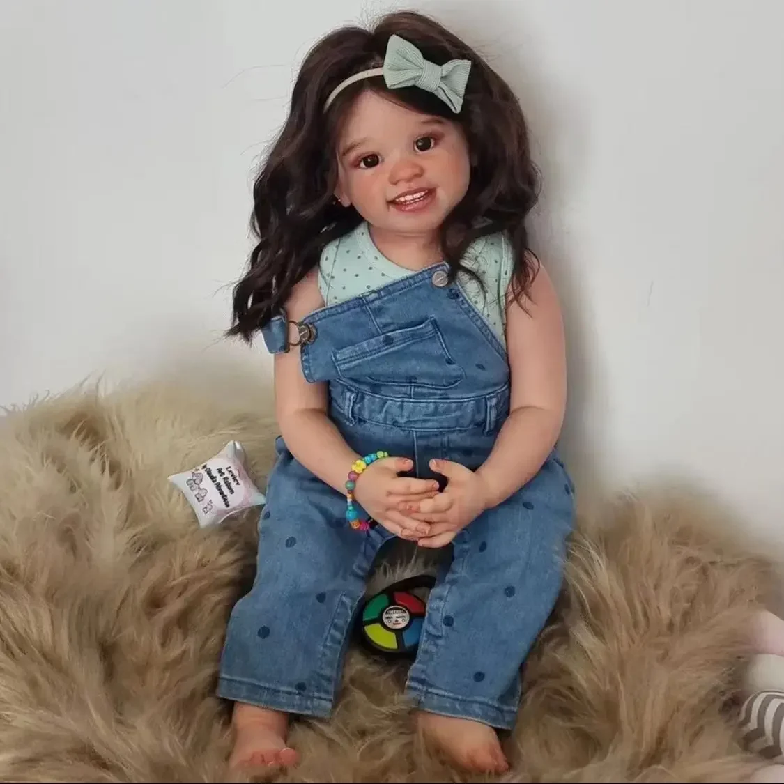 EGOカスタマイズ可能コレクタブルサプライ29インチリボーンドールシャンティ手植えヘア完成済み人形クリスマスプレゼント