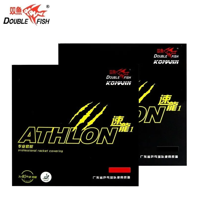Double Fish Speed Dragon 1 table tennis racket with rubber, high elasticity, astringency, arc circle fast attack speed type