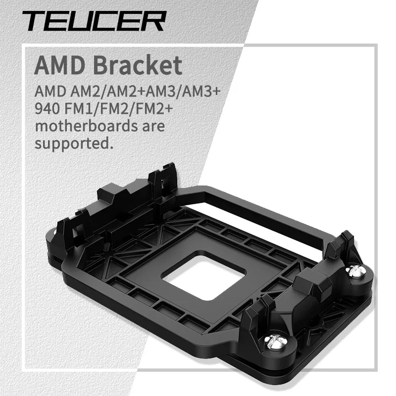 

TEUCER AMD Motherboard Cooler Bracket CPU Fan Cooler Snap Base For AM2 AM3 AM4 Backplane Shelf