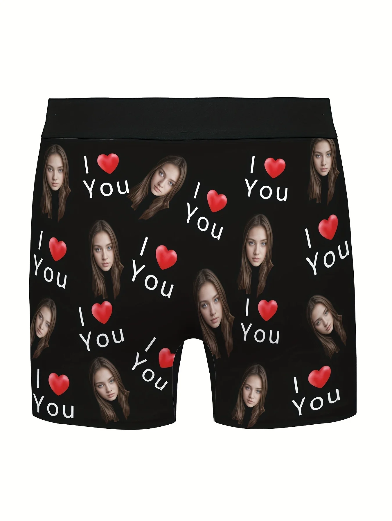 Customized Personalized Face Photo Men's Underwear Valentine's Day Gift Boxer Shorts Underwear Breathable Underwear for Husband