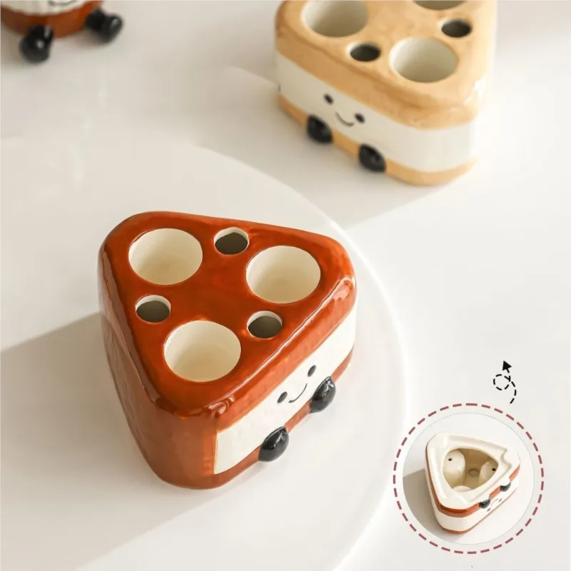 Ceramic Electric Toothbrush Storage Rack Bathroom Sink Washbasin Toothbrush Toothpaste Cute Drain Storage Base Bracket ZG699