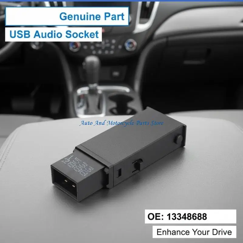 P9FD Black Vehicle Center Console USB Port 13348688 For Road Trips Daily Commutes