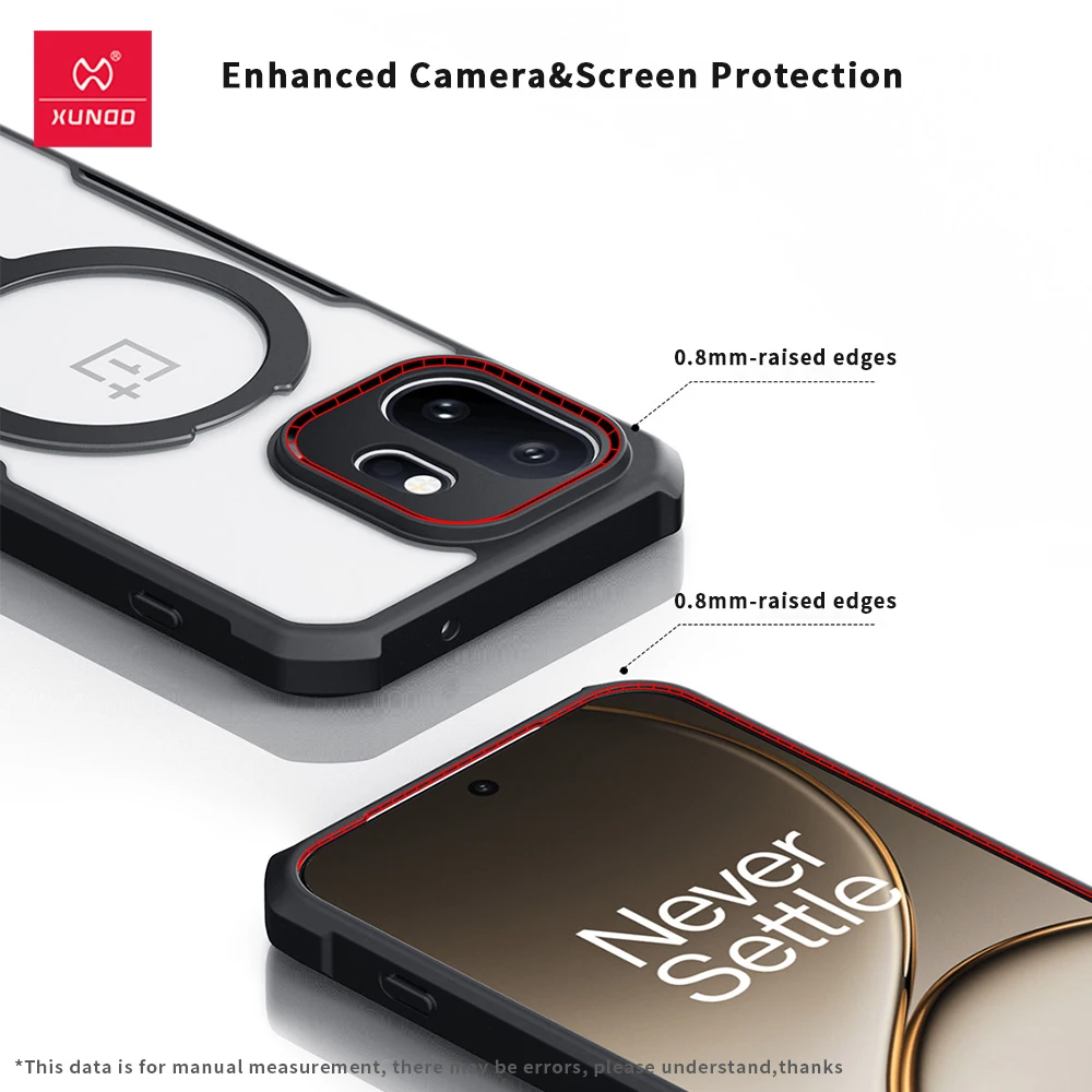 Xundd For OnePlus 15T 1+ Case [Shockproof Airbag Tech], Acrylic & TPU Back Transparent Cover Anti-Fingerprint & Non-Yellowing