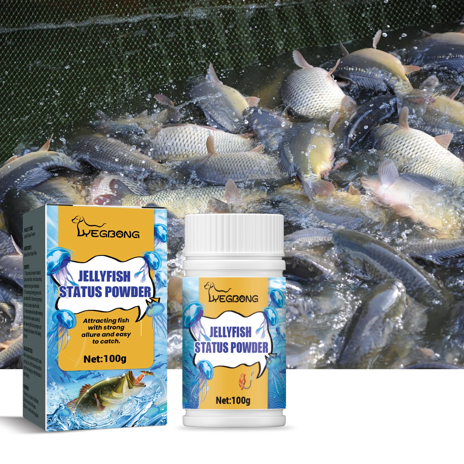 Yegbong bait: bait, fishing bait, fish attractant, wild fishing bait, crucian carp, tilapia, attractant, fish attractant