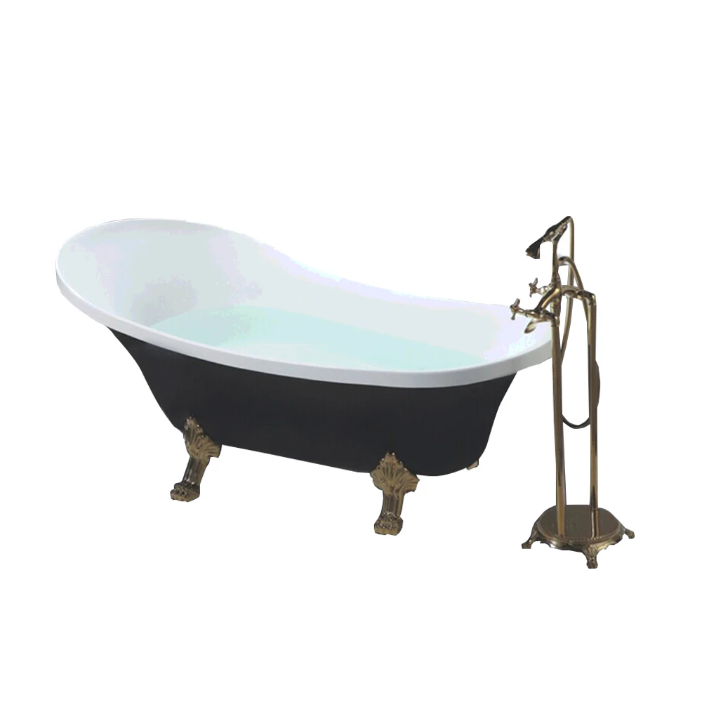 

&c Claw Foot Baby Bath Tub/ Acrylic Clawfoot clear with Four Legs Standing Black Bathtub/ Antique Bathtub Tub