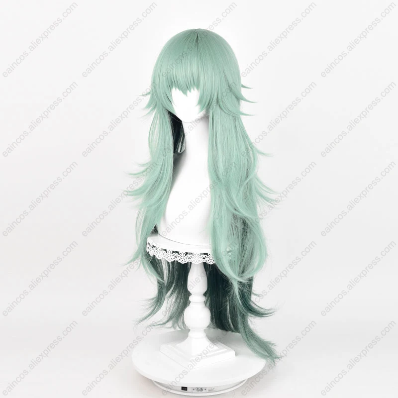 Eto Yoshimura Cosplay Pruik 95Cm Lange Groene Gradiënt Pruiken Hittebestendig Synthetisch Haar