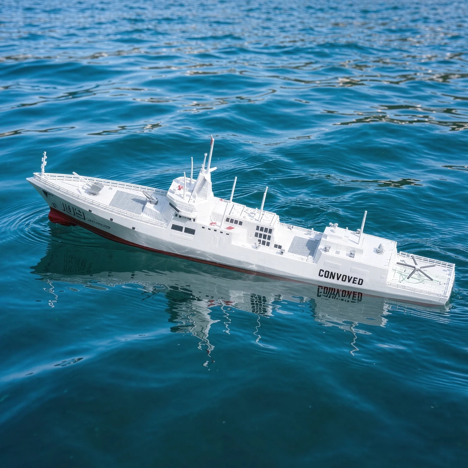 New JJRC S28 Spray Water Aircraft Carrier Model 2.4G Dual Motor Remote Control Warship Simulation RC Water Toy Boat Ornaments