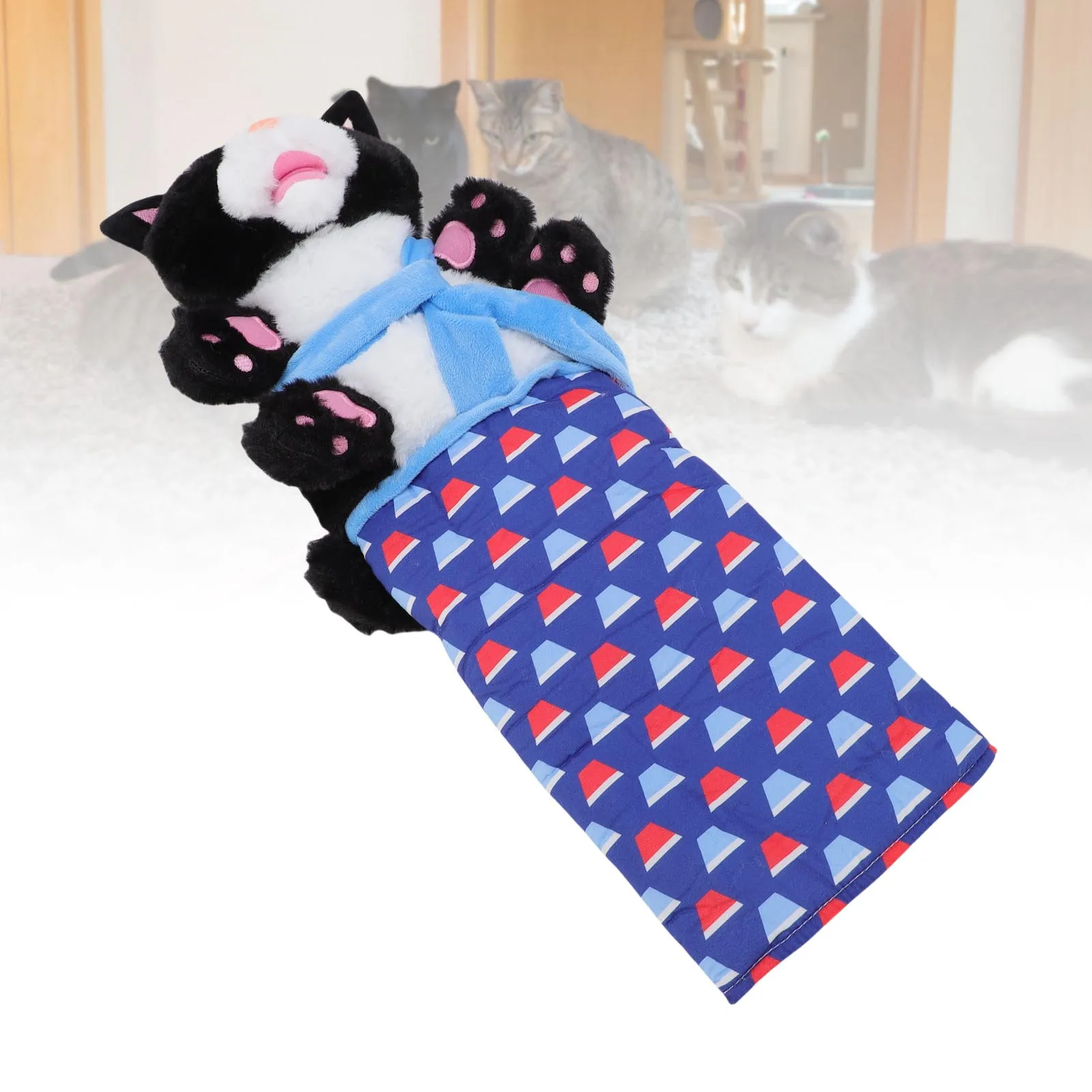 Cat Wrestling Puppet Promote Exercise Reduce Boredom Interactive Portable Soft Polyester Fiber For Cats
