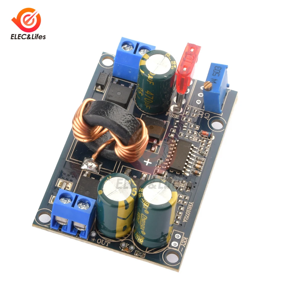 가변 전원 공급 모듈 자동 벅 부스트 LED 드라이버, 최대 5A 스텝 다운 벅 컨버터, 5-32V ~ 1.2-20V, 60W DC-DC