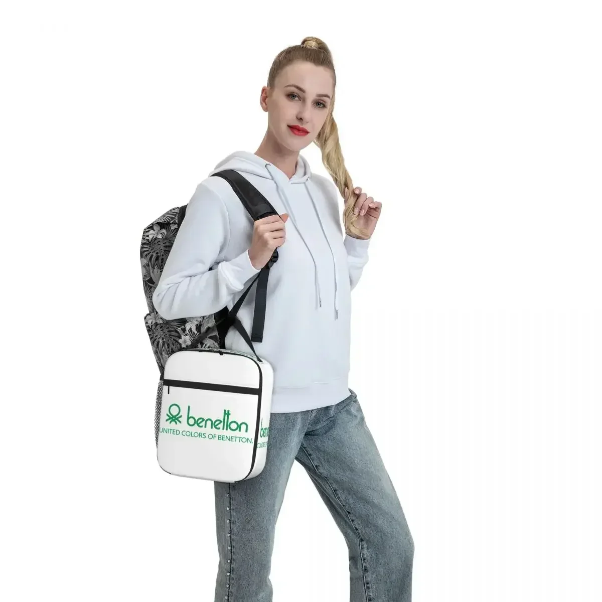 United Colors Of Benetton Lunch Bags Insulated Lunch Tote Portable Thermal Bag Resuable Picnic Bags for Woman Work Kids School