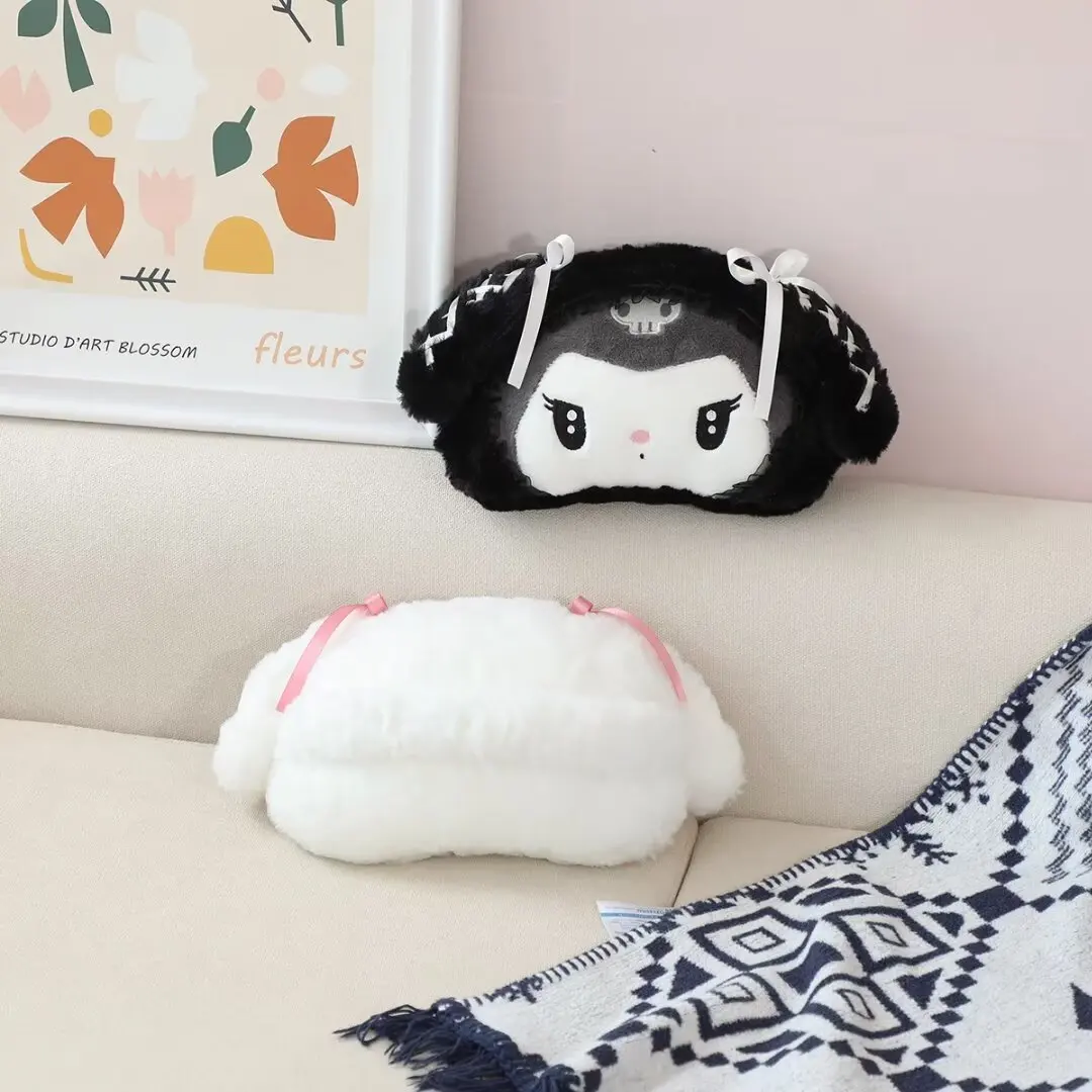 Melody Kuromi Plush Pillows Blanket Office Nap Blanket Bedding Portable Travel Blanket Kawaii Anime Pillow Blanket Kid Xmas Gift