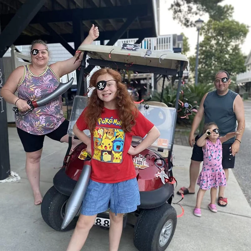 12 Pcs Inflatable Pirate Weapons Set for Kids Party Inflatable Sword Birthday Party Supplies Boys Cosplay Toys Stage Props